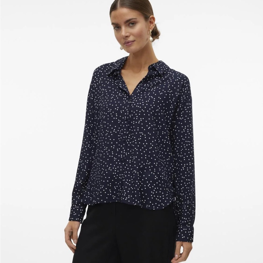 Hayden Navy and White Button Down Shirt